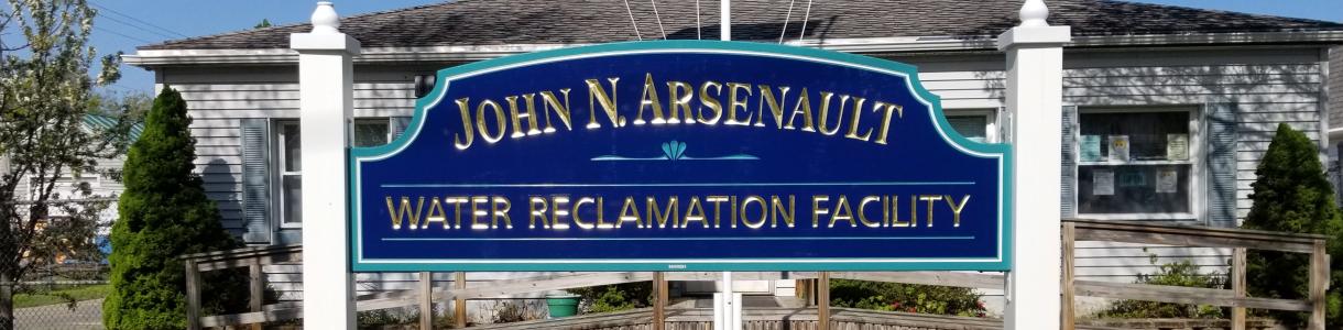 John N Arsenault Water Reclamation Facility Sign
