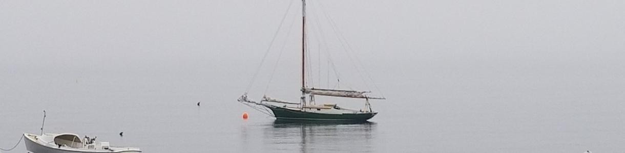 Sailboat in the fog